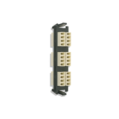 Placa acopladora de Fibra Óptica Quick-Pack, Con 6 Conectores LC Quad (24 Fibras), Para Fibra Multimodo, Beige - Siemon