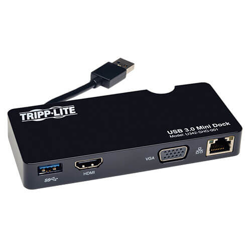 Mini Estación Conexión USB 3.0  HDMI, VGA- Tripplite