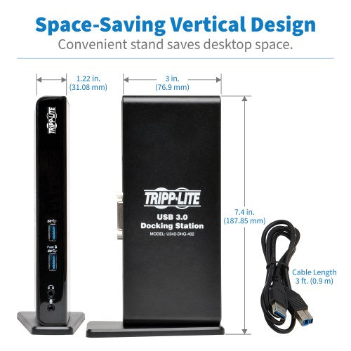 Estación de Conexión de Laptop USB 3.0 S- Tripplite