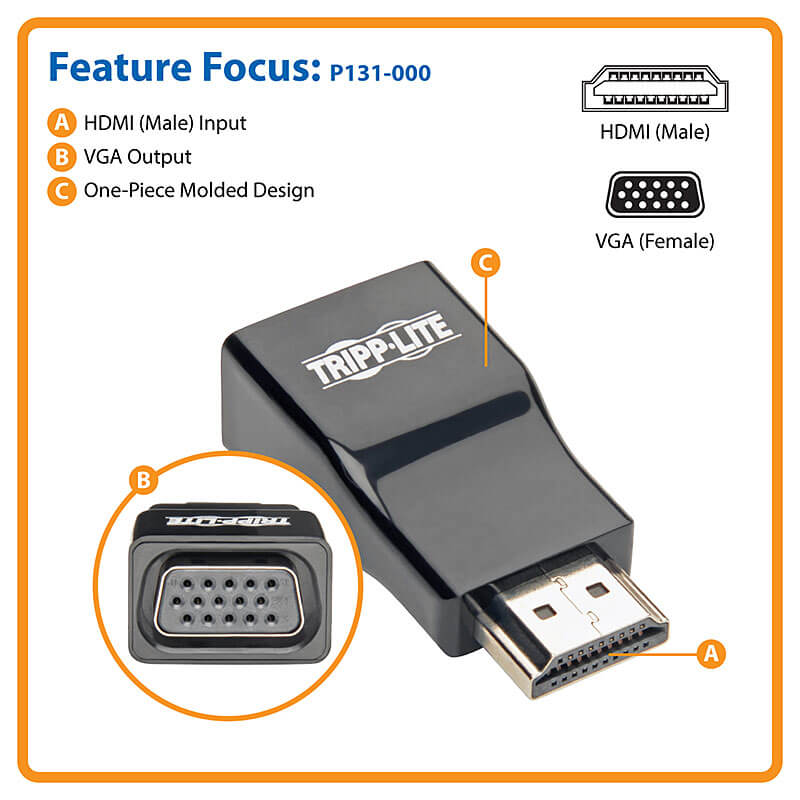 Adaptador HDMI Macho a VGA Hembra - TrippLite