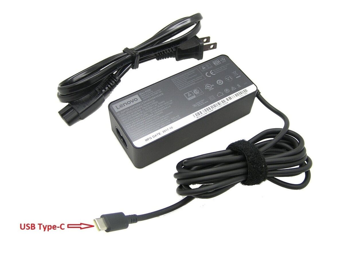 Adaptador de Corriente para Notebook USB-C Cargador 65W - Lenovo