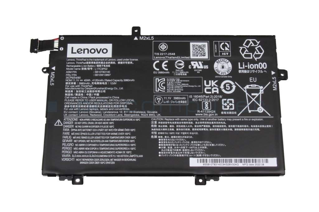 Batería de 3 celdas, 45 W/h, para Notebook - Lenovo